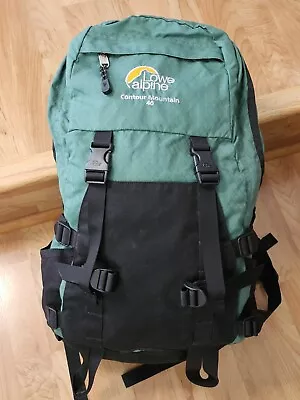 Lowe Alpine Contour Mountain 40 Backpack  Green / Black Hiking Camping Bag • $58.98