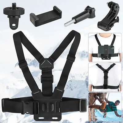 Chest Strap Mount Accessories Adjustable Phone Holder For GoPro Hero 9 8 IPhone • $11.48