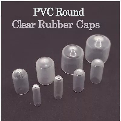 CLEAR END CAP Dust-Proof SCREWS BOLTS TUBES VINYL RUBBER PVC THREAD COVER CAP • £2.54