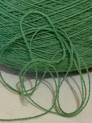 Beautiful Spool Peruvian PURE Wool Yarn 2lb 3oz 1000gr Emerald Green 6020 • $15.75