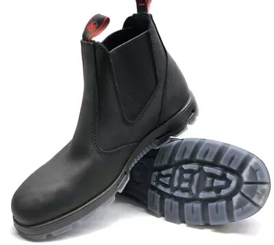 Redback Easy Escape Oil Kip UBBK Elastic Sided Soft Toe Leather Work Boots Black • $149.99
