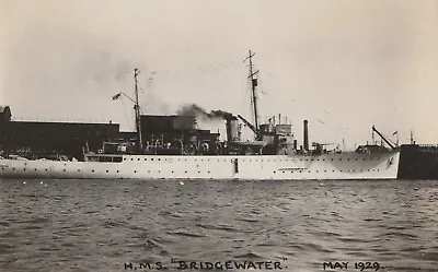 Royal Navy Photograph. HMS  Bridgewater  Sloop. WW2. Starboard. Perkins.  1929 • $5.91