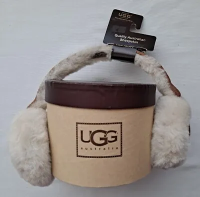 Ugg Australia Chestnut Suede Shearling Sheepskin Earmuffs New With Box • $43