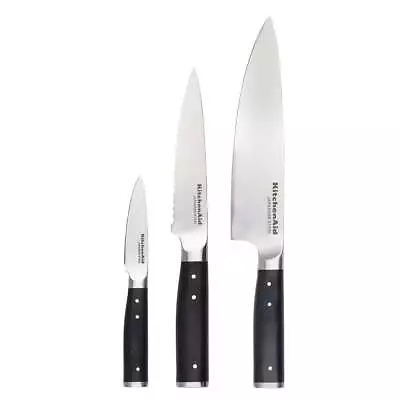 KitchenAid  3 Piece Chef Knife Set With Sheath • $89.99