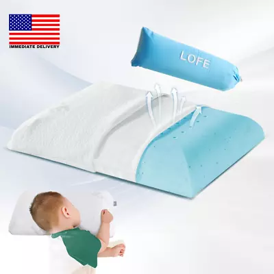 2.5'' Flat Pillows For Sleeping - Travel/Kid Size Thin Memory Foam Pillow For St • £30.29