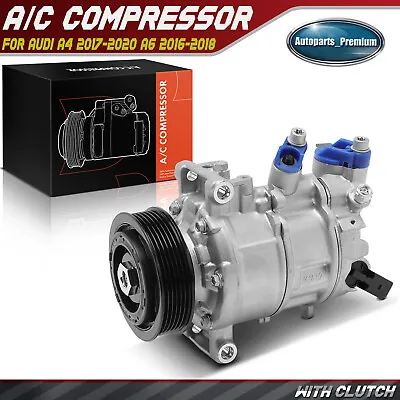 A/C AC Compressor With Clutch For Audi A4 2017-2020 A6 2016-2018 Q7 2018-2020 • $134.99