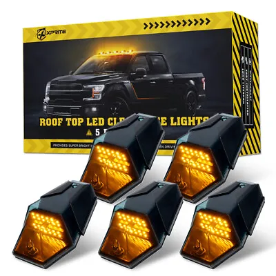 For 99-16 Ford F250 F350 F450 5X Amber LED Cab Roof Marker Lights Kit Super Duty • $19.99