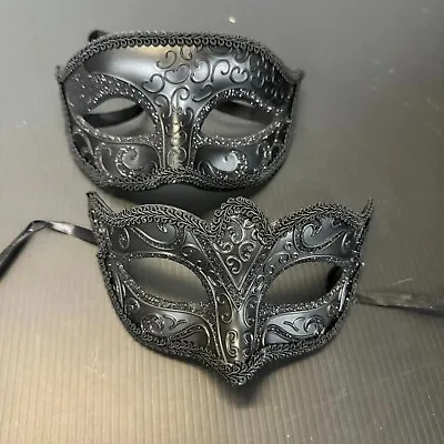 Couples Masquerade Mask Charming And Simple Mask Black Masquerade Mask • $14.99