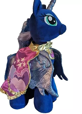 Build A Bear My Little Pony Blue Unicorn With Cape Plush 16  Excellent Condition • £8.99