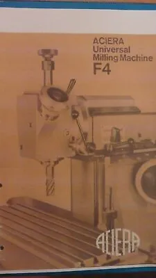 Aciera F4 Universal Milling Machine 1978 Sales Brochure  • £11