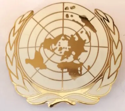 UN UN UN United Nations Roundache Ins De Beret World Map Olive Tree 2000 • £5.13