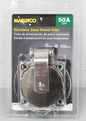 Marinco 6371EL Marine 50A 125V Locking Stainless Steel Power Inlet • $90