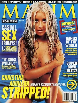 MAXIM Magazine  January 2003 - CHRISTINA AGUILERA - NEW • $24.95