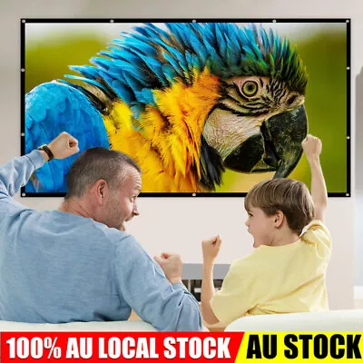 $23.54 • Buy 60-150Inch 16:9 Foldable PVC 3D Projector Screen Portable Home Outdoor Theater