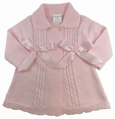 Baby Girl Knitted Jacket Coat Coatigan Spanish BOWS • £16.99