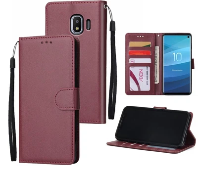 $6.95 • Buy Galaxy J2 Pro 2018 Sm J250 Leather Wallet Case Silky Finish 3 Card 1 Pocket