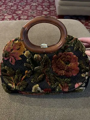 Vintage Kadin Tapestry Floral Purse Handbag Multicolor Latch USA (TD) • $24.99