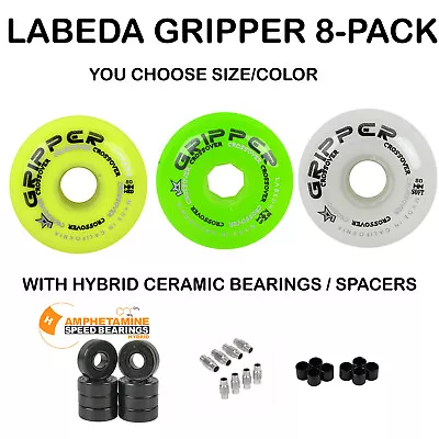 Labeda Gripper Roller Hockey Wheels Hybrid Ceramic Bearings Choose Color Size • $69.95