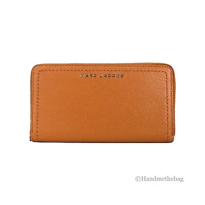 Marc Jacobs Large Smoked Almond Leather Continental Zip Around Phone Wallet • $89