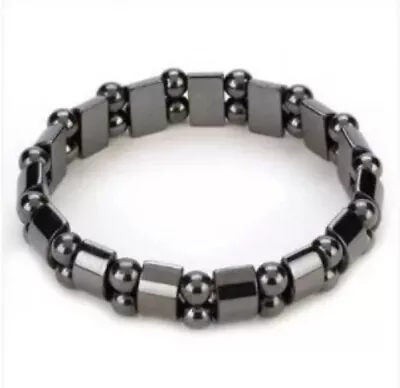 Magnetic Hematite Bracelet Pain Relief Powerfull Elastic Therapy Arthritis G5 • $6.75