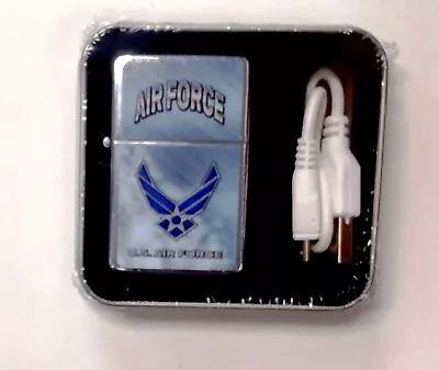 Air Force USB Powered Pocket Lighter Metal Chrome United States US Military • $10.79