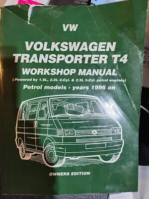 VW Transporter T4 Repair Manual Gasoline Models 1996-on Eurovan Incl Weekender • $10