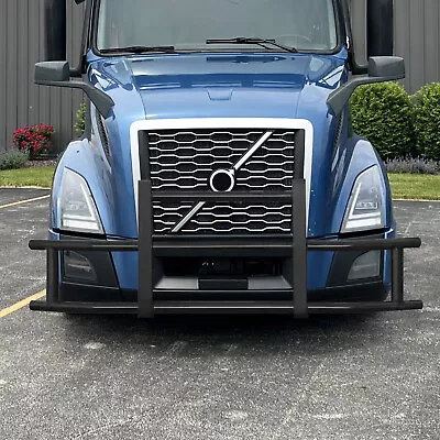 Deer Guard For Volvo VNL 2004-2023 Heavy Duty Bumper Semi Truck With Bracket BLK • $635