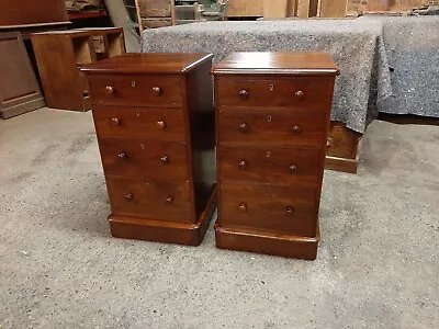 Beautiful Pair Antique Mahogany Bedside Cabinets In Excellent Condition • £695