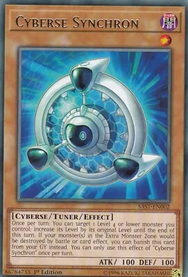 Yugioh -  Cyberse Synchron - Sast-en002  Savage Strike    Silver 1st Edition • £3.40