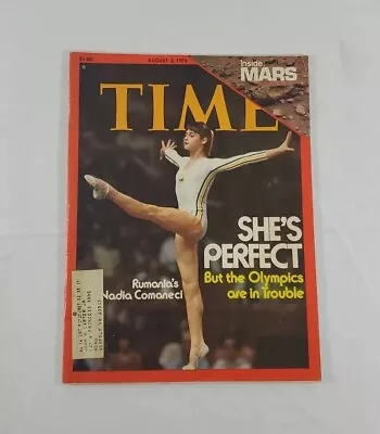 Time Magazine August 2 1976 Rumania's Nadia Comaneci & Inside Planet Mars Fine+ • $15.99