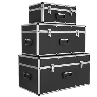 AREBOS Set Of 3 Portable Transport Case Aluminum Case Tool Case Transport Box • £71.09