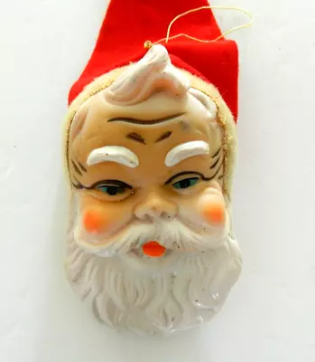 Vintage Rubber Face Santa Ornament (made In Japan) • $20