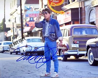 Michael J Fox Marty McFly Back To The Future  8x10 Autographed Hand Signed Photo • £8.90