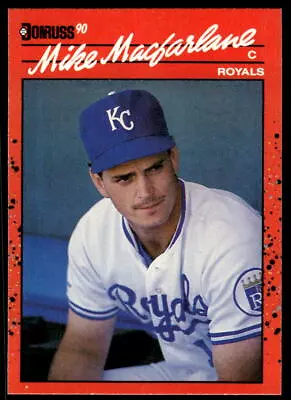 1990 Donruss 498 Mike Macfarlane Kansas City Royals Baseball Card • $1.49