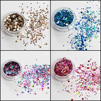 £3.99 • Buy Wax Melts Chunky Mixed Glitter Pot-Nail Face Eye Body Tattoo Festival Cosmetic