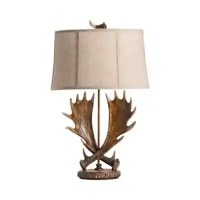 Moose Run Table Lamp Antler Shed Rustic Cabin Lake Lodge Wildlife 32 H • $235