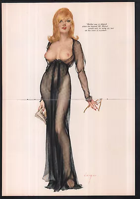 Vintage Playboy Alberto Vargas Girl Pin Up Two Page Print March 1965 • $18.51