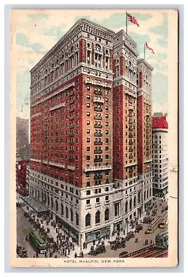 Postcard: NY 1919 Hotel McAlpin Street Cars Cars New York New York - Posted • $6.96