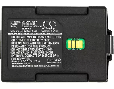 Battery For LXE MX7 Replacement LXE 159904-0001  163467-0001 3400mAh  • $45.26