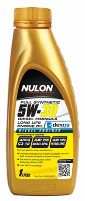 $11.96 • Buy Nulon Full Synthetic Diesel Formula Long Life Engine Oil 5W-30 1L SYND5W30-1 ...