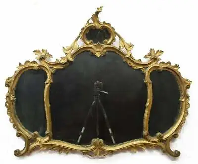 Antique Mirror Giltwood Italian Venetian Wall Early 1900s Gorgeous Decor!! • $1390.75