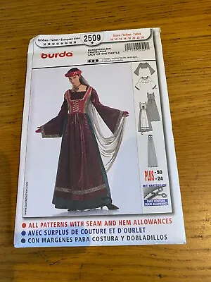 £12.99 • Buy BURDA Lady Of The Castle Medieval DRESS Costume SEWING PATTERN Size 10 - 24 2509