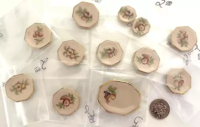 $19.95 • Buy Grab Bag Of  1/12  Scale Dollhouse Miniatureporcelain Peach Dish Set  [j]
