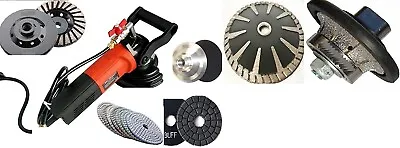 Wet Polisher Grinder 3/8  Demi Bullnose Stone Concrete Granite Convex Blade Pad • $269.99