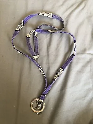 Vera Bradley Lanyard Key Chain Shoulder Strap Mini Purple Long • $9.59