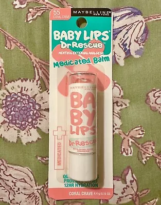Maybelline Baby Lips Dr Rescue Medicated Balm Coral Crave Menthol Lip Balm New • $7.99