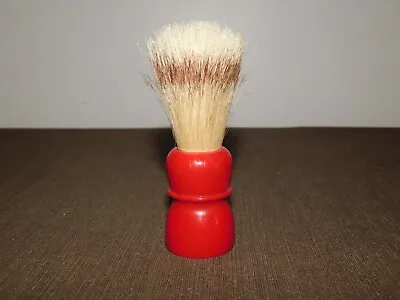 Vintage 4 1/4  High Made Rite Usa Pure Bristle Red Top  Shaving  Brush • $55.99