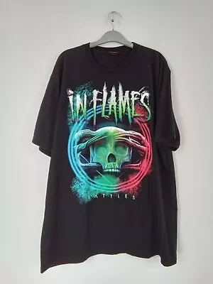 In Flames Men's Battles Circle T-Shirt Size XL Black Mix Cotton Used F2 • £14.99