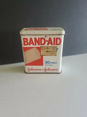 Band Aid Sheer Bandages Vintage Tin Only 30 J&J 1983 • $9.99