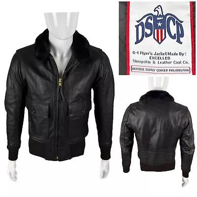 Type G-1 Flyers Jacket Mens Size 36 Excelled Sheepskin Leather Coat Brown DSCP • $349.98